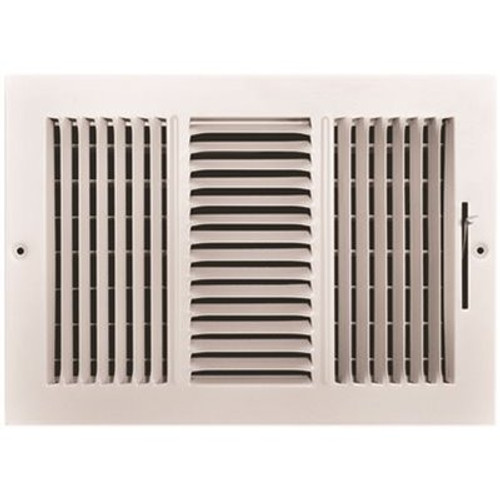 TruAire 12 in. x 8 in. 3-Way Steel Wall/Ceiling Register TruAire 12 in. x 8 in. 3-Way Steel Wall/Ceiling Register