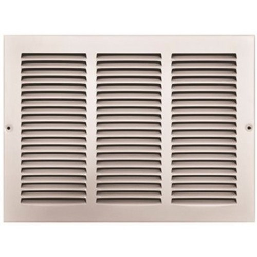 TruAire 14 in. x 10 in. White Stamped Return Air Grille