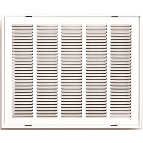 TruAire 25 in. x 20 in. White Stamped Hinged Return Air Filter Grille