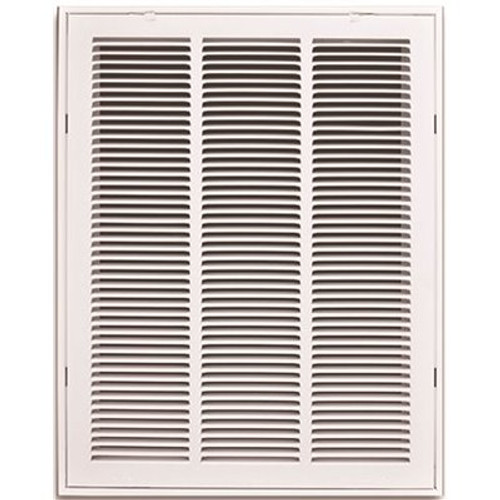 TruAire 10 in. x 30 in. White Stamped Return Air Filter Grille with Removable Face