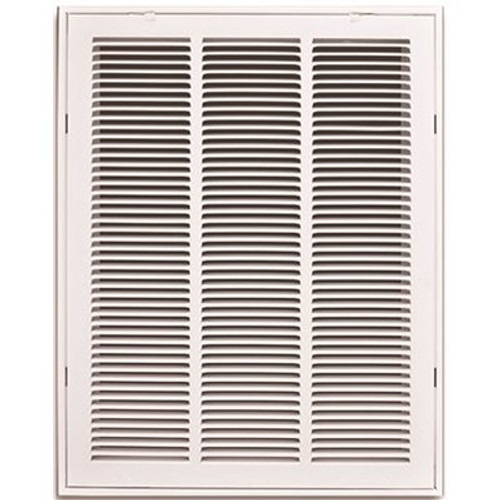 TruAire 20 in. x 30 in. White Stamped Return Air Filter Grille with Removable Face