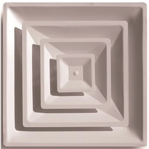 TruAire 2 ft. x 2 ft. T-Bar 3-Cone Step Down Diffuser with 6 in. Collar