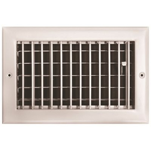 TruAire 10 in. x 6 in. Adjustable 1 Way Wall/Ceiling Register