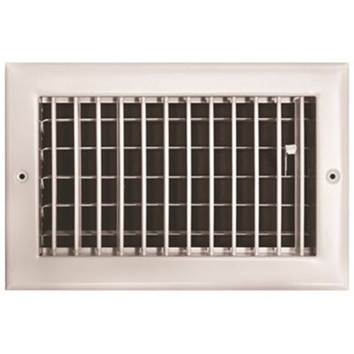 TruAire 10 in. x 6 in. Adjustable 1 Way Wall/Ceiling Register TruAire 10 in. x 6 in. Adjustable 1 Way Wall/Ceiling Register