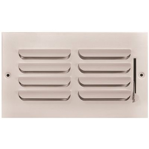 TruAire 8 in. x 4 in. 1 Way Stamped Curved Blade Wall/Ceiling Register TruAire 8 in. x 4 in. 1 Way Stamped Curved Blade Wall/Ceiling Register