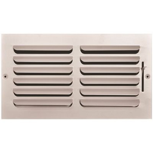 TruAire 12 in. x 6 in. 1 Way Stamped Curved Blade Wall/Ceiling Register TruAire 12 in. x 6 in. 1 Way Stamped Curved Blade Wall/Ceiling Register