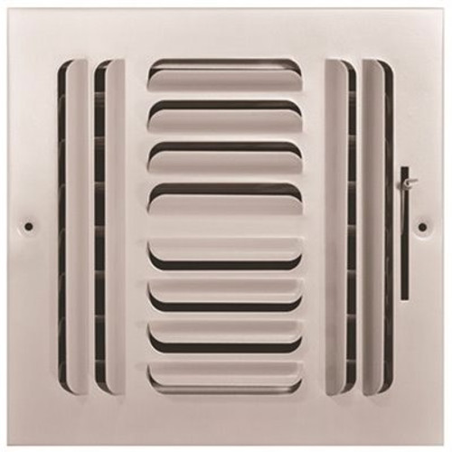 TruAire 8 in. x 8 in. 4 Way Stamped Curved Blade Wall/Ceiling Register TruAire 8 in. x 8 in. 4 Way Stamped Curved Blade Wall/Ceiling Register