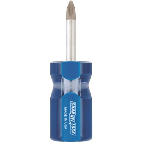 Channellock No. 2 Stubby Phillips Head Screwdriver with 1-1/2 in. Shaft