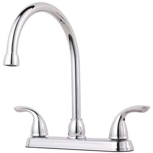 Pfister Pfirst Series 2-Handle Standard Kitchen Faucet in Polished Chrome