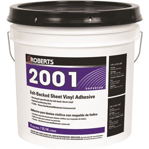 ROBERTS 2001 4 Gal. Felt-Backed Sheet Vinyl Flooring Adhesive