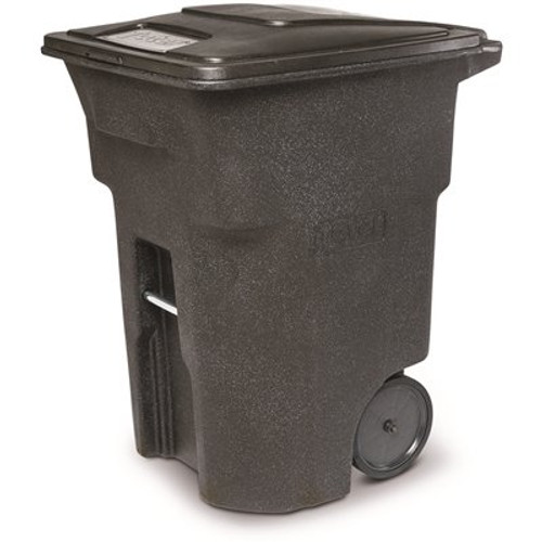 Toter 96 Gal. Blackstone Outdoor Commercial Trash Can with Quiet Wheels and Lid