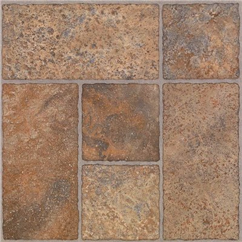 TrafficMaster Bodden Bay 12 in. x 12 in. Terra Cotta Peel and Stick Vinyl Tile (30 sq. ft. / case)