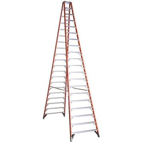 Werner 20 ft. Fiberglass Twin Step Ladder with 300 lbs. Load Capacity Type IA Duty Rating