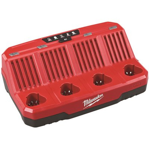 Milwaukee M12 12- volt Lithium-Ion 4-Port Sequential Battery Charger Milwaukee M12 12- volt Lithium-Ion 4-Port Sequential Battery Charger