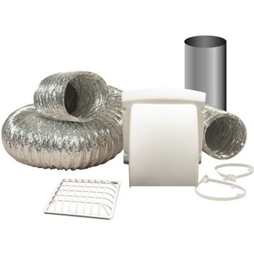 Everbilt Wide Mouth Dryer Vent Kit with 4 in. x 8 ft. Aluminum Dryer Duct