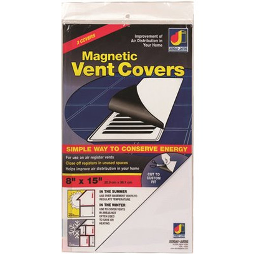 Dundas Jafine 8 in. x 15 in. Magnetic Vent Cover White (3-Pack)