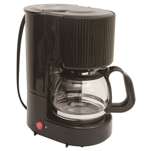 RDI-USA 4-cup coffee maker with carafe in black