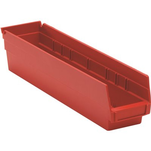 Quantum Storage Systems 2.1 Qt. Economy Shelf Bin in Red (20-Pack)