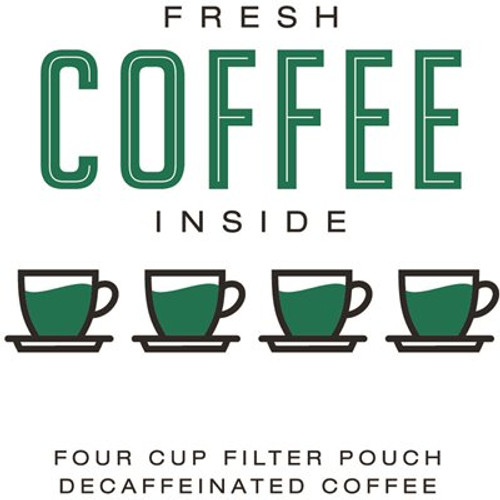 Decaf Individually Wrapped 4-Cup Filter Pod Fresh Coffee Inside (200 per Case)