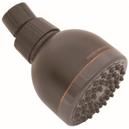 Premier 1-Spray 2.8 in. Single Wall Mount Low Flow Fixed Shower Head in PARISIAN BRONZE