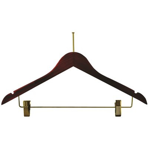 Women's Hanger Walnut Contoured Ball Top in Brass (100 per Case)