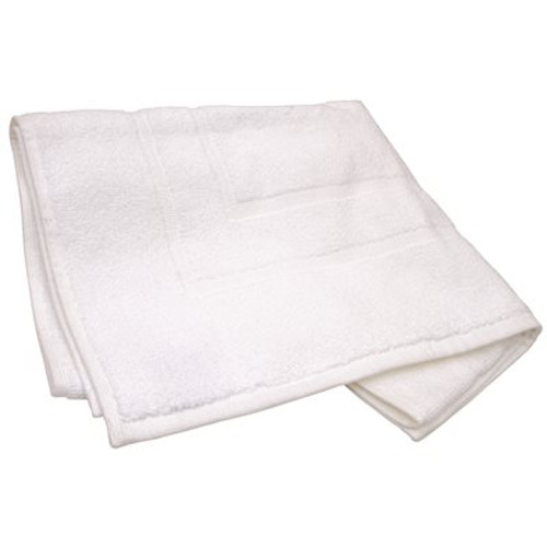 White 22 in. x 34 in., 9.50 lbs. Bath Mat with Double Frame Dobby Border (60 Each Per Case)