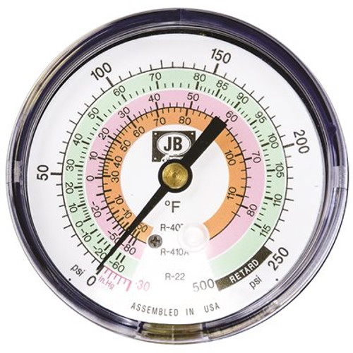 JB INDUSTRIES 3-1/8"GLOW-IN-THE-DARK GAUGE