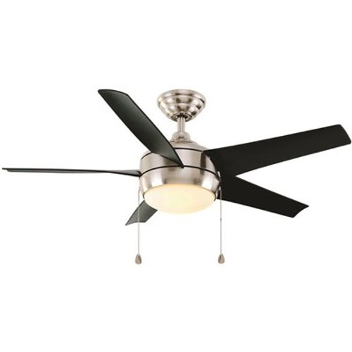 Home Decorators Collection Windward 44 in. LED Brushed Nickel Ceiling Fan with Light Kit