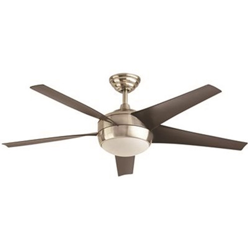 Home Decorators Collection Windward 52 in. LED Brushed Nickel Ceiling Fan with Light Kit