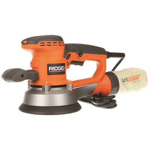 RIDGID 4 Amp Corded 6 in. Variable-Speed Dual Random Orbital Sander with AIRGUARD Technology