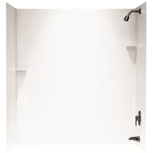 Swan 30 in. x 60 in. x 72 in. Tub Wall Surround Kit in White