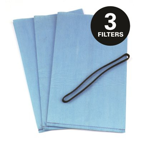 MULTI FIT Replacement Bag Filters with Band for Select Husky, Stinger and Bucket Head Wet Dry Vacs (3-Pack)