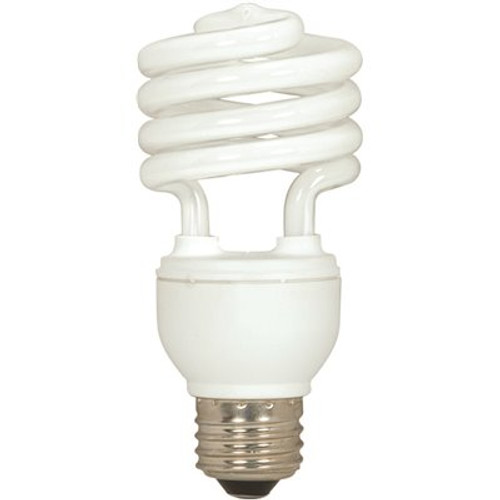 SATCO|Satco 75-Watt Equivalent T2 Medium Base CFL Light Bulb Warm White (12-Pack)