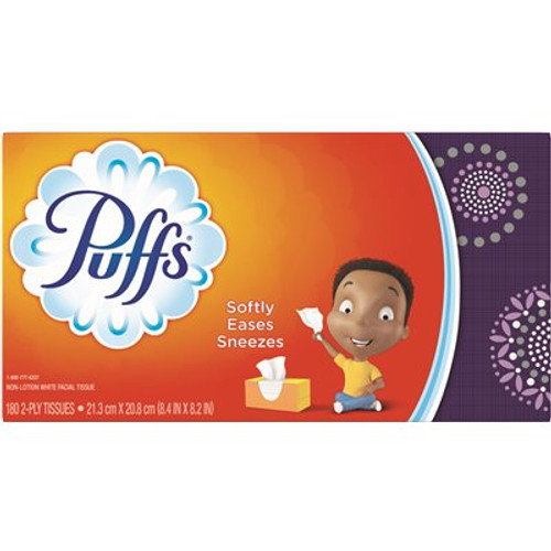 Puffs 2-Ply Facial Tissue (180-Sheets per Box)