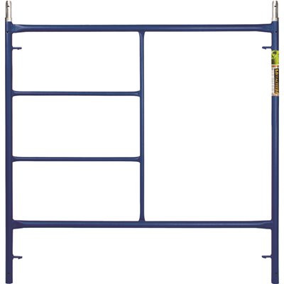 MetalTech 5 ft. H x 5 ft. W Blue Steel External Scaffolding Equipment Frame Set with Coupling Pins and Spring Locks