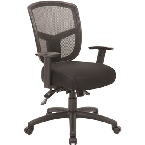 3-Paddle Comfort Adjustments Multi-Function Black Mesh Black Fabric Adj. Arms, Pneumatic Lift.Mesh Task Chair