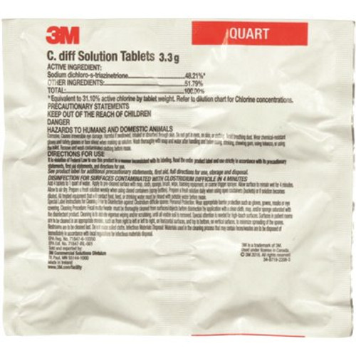 3M C. diff Solution Quart Size Sanitizing Tablets (140-Count Bottle) (2 per Case)
