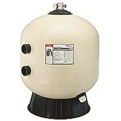 36 in. Side Mount Fiberglass Sand Filter without Valve in Almond
