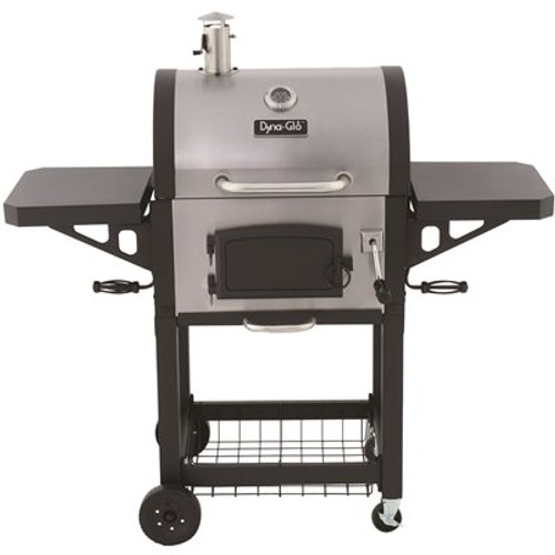 Dyna-Glo Heavy-Duty Compact Charcoal Grill in Black and Stainless Steel