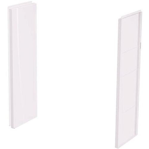 Aquatic A2 8 in. x 24 in. x 62 in. 2-piece Direct-to-Stud Shower Wall Panels in White