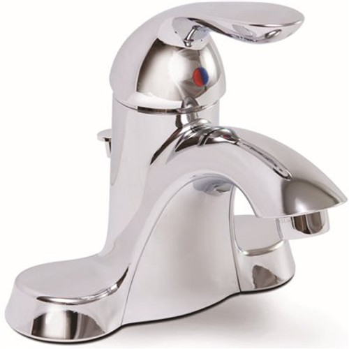 Premier Waterfront Single Hole Single Handle Bathroom Faucet with Pop-Up Assembly in Chrome