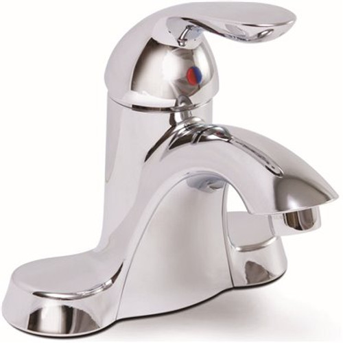 Premier Waterfront Single Hole Single Handle Bathroom Faucet without Pop-Up Assembly in Chrome