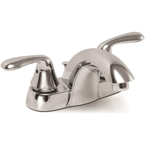 Premier Waterfront 4 in. Centerset 2-Handle Bathroom Faucet with Pop-Up Assembly in Chrome