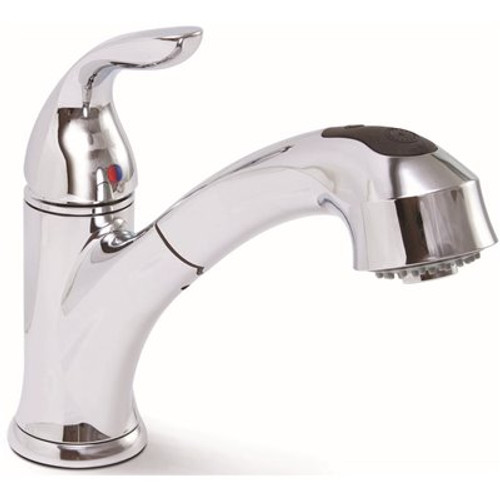 Premier Waterfront Single-Handle Pull-Out Sprayer Kitchen Faucet in Chrome