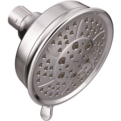 MOEN 4-Spray Patterns 4.4 in. Single Wall Mount Fixed Shower Head in Chrome