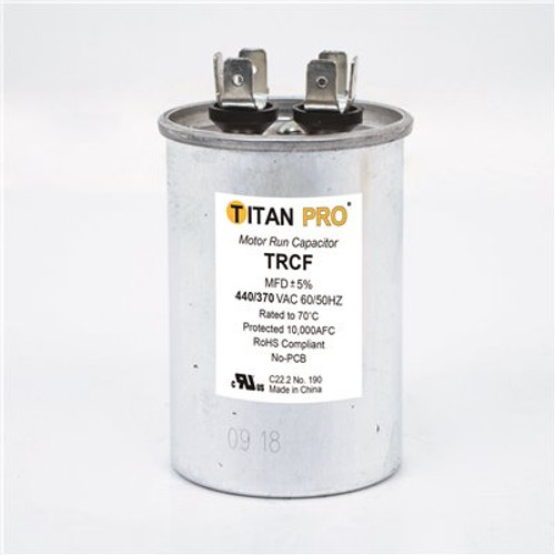 TITAN 15 MFD 440/370-Volt Round Run Capacitor