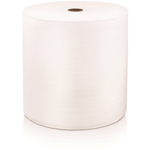 LOCOR 1-Ply High Capacity White Hard Wound Roll Towels (6-Rolls)