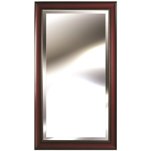 Pinnacle Large Square Walnut Casual Mirror (53.8 in. H x 29.8 in. W)