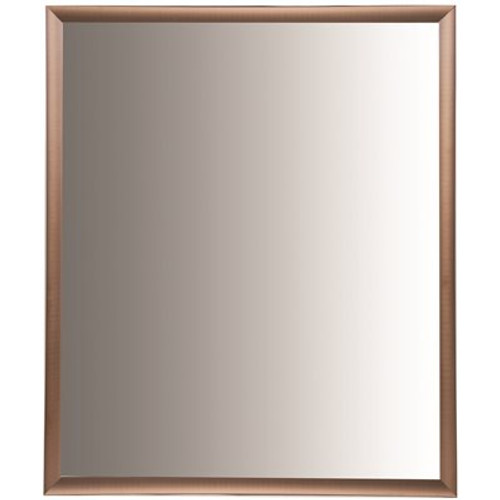 Pinnacle Rectangular Brushed Bronze Aluminum Vanity Wall Mirror