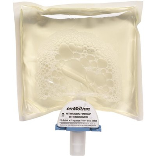 enMotion Moisturizing BZK Antimicrobial Foam Soap Dispenser Refill Dye and Fragrance Free (2 Bags Per Case)